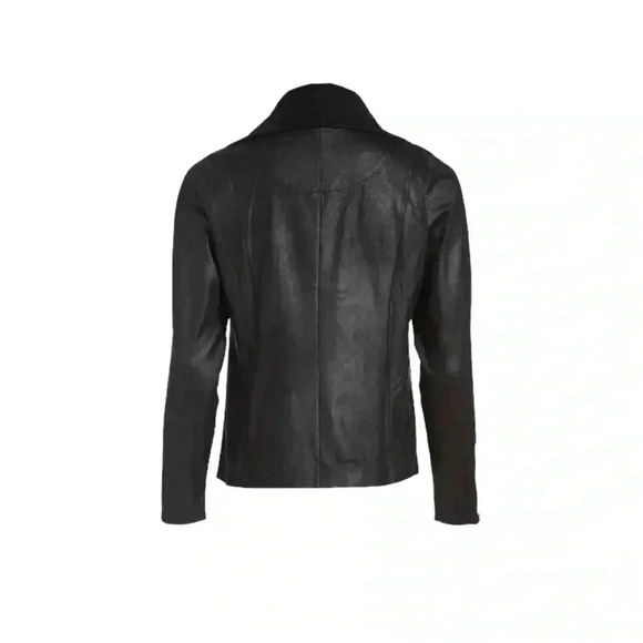 Duette NYC, Vegan Matte Leather Biker Jacket, Large, Black - Picture 6 of 13